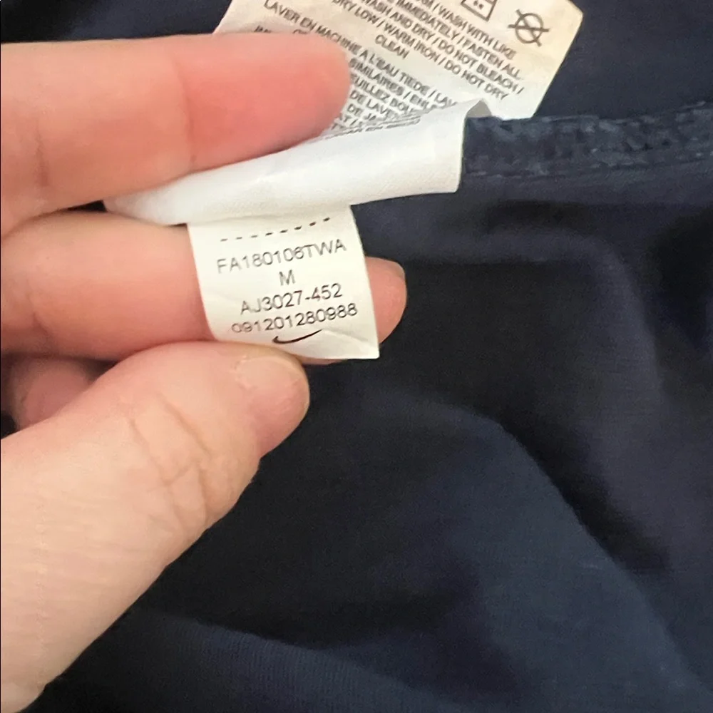 Nike Cotton Quarter Zip Blue Size Medium - Picture 6 of 7